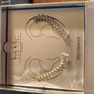 Rhinestone Ear Crawler Earrings by Nicole Miller.
